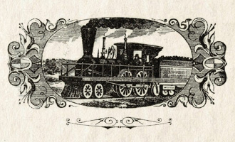 Locomotive from Columbia and Puget Sound Railroad company stock certificate.