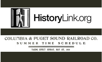 Essay on the history of the Columbia and Puget Sound Railroad.