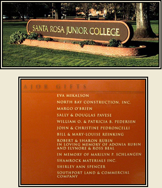 List of major gifts to Santa Rosa Junior College