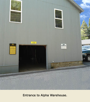 Alpha Warehouse, 217 Richardson St., Grass Valley, CA -- Entrance.