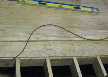 Plywood subfloor