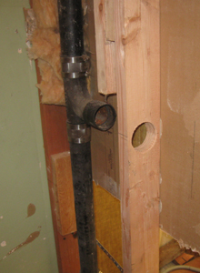 Roughing-in a vent pipe