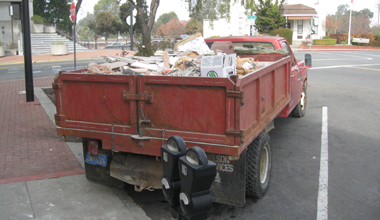 A load of debris from 610 Court St.