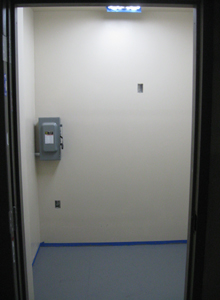 Nearly complete elevator equipment room.