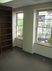An office after construction was completed.