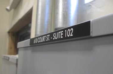 Custom engraved phenolic plastic identification plates.