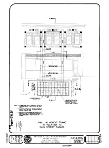 Plans for a steel moment frame.