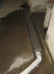 New drain system to sump pump.