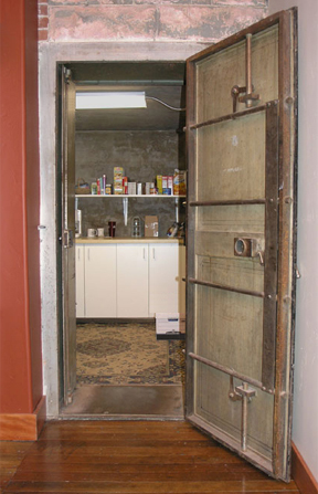 Old vault inside Alpha Building, Grass Valley, CA